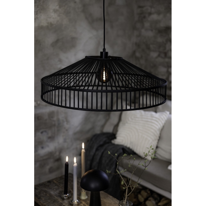 Markslöjd 108782 - Chandelier on a string TAPA 1xE27/40W/230V black/bamboo