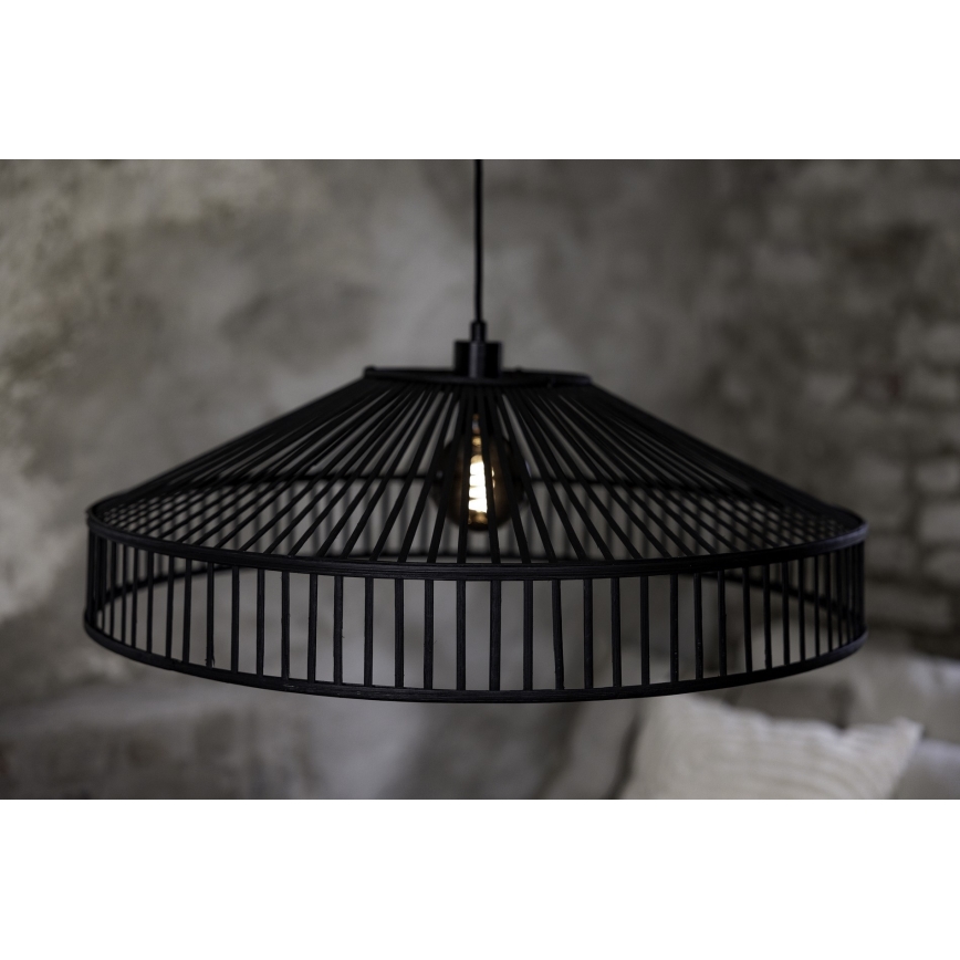 Markslöjd 108782 - Chandelier on a string TAPA 1xE27/40W/230V black/bamboo