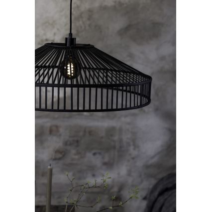 Markslöjd 108782 - Chandelier on a string TAPA 1xE27/40W/230V black/bamboo