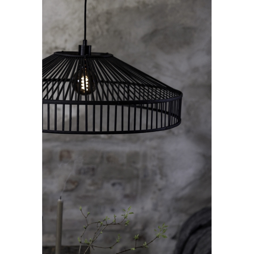 Markslöjd 108782 - Chandelier on a string TAPA 1xE27/40W/230V black/bamboo
