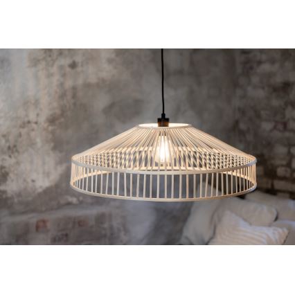Markslöjd 108783 - Chandelier on a string TAPA 1xE27/40W/230V beige/bamboo
