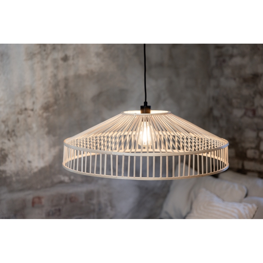 Markslöjd 108783 - Chandelier on a string TAPA 1xE27/40W/230V beige/bamboo