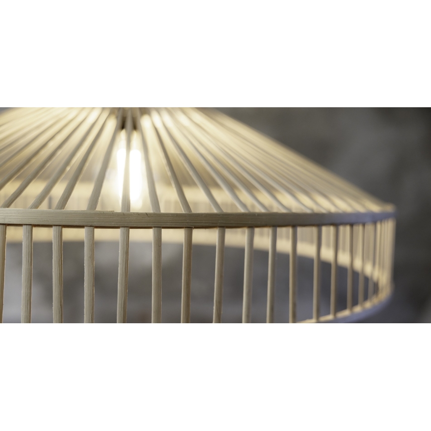 Markslöjd 108783 - Chandelier on a string TAPA 1xE27/40W/230V beige/bamboo