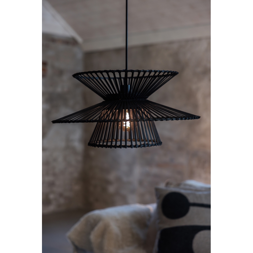Markslöjd 108784 - Chandelier on a string DUPLICI 1xE27/40W/230V black/bamboo