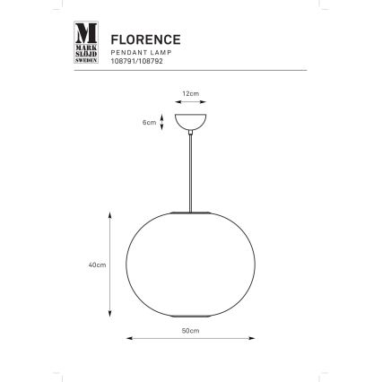 Markslöjd 108791 - Chandelier on a string FORENCE 1xE27/40W/230V d. 50 cm black
