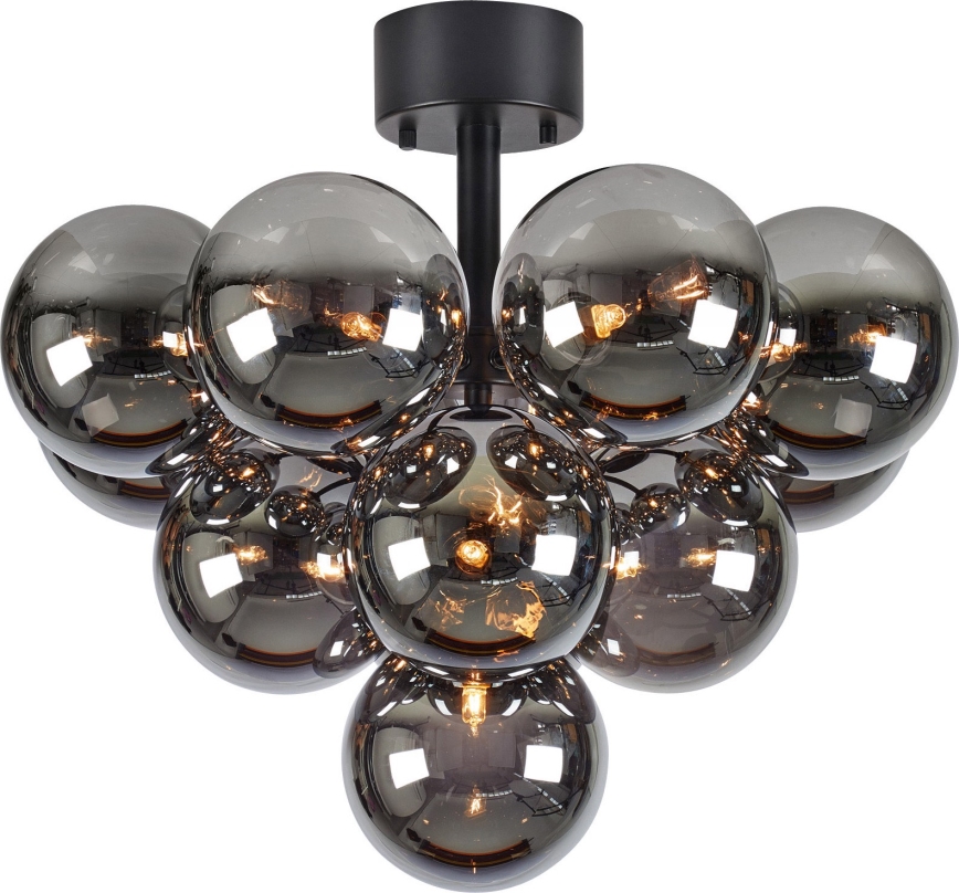 Markslöjd 108845 - Surface-mounted chandelier MERLOT 13xG9/18W/230V black/smoky