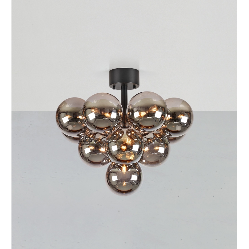 Markslöjd 108845 - Surface-mounted chandelier MERLOT 13xG9/18W/230V Ø 56 cm black/smoke