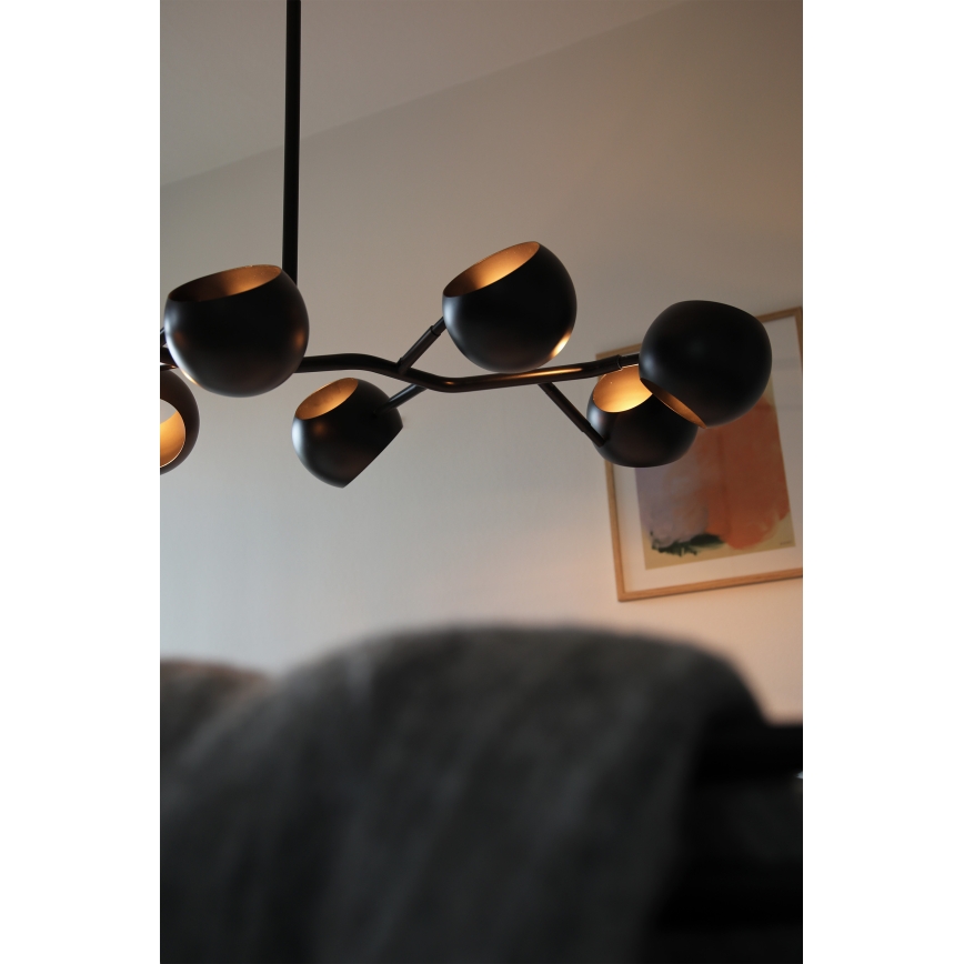 Markslöjd 108852 - Chandelier on a pole EDGAR 8xE14/40W/230V black
