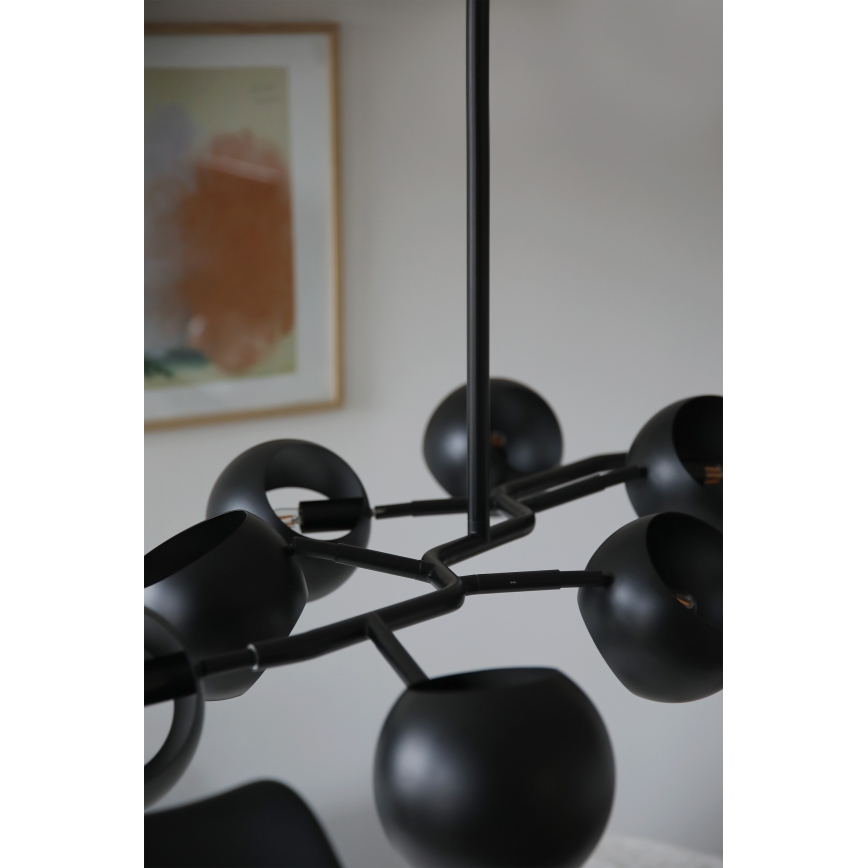 Markslöjd 108852 - Chandelier on a pole EDGAR 8xE14/40W/230V black