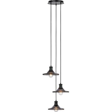 Markslöjd 108853 - Chandelier on a string NOVIA 3xE27/40W/230V black/smoky