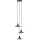 Markslöjd 108853 - Chandelier on a string NOVIA 3xE27/40W/230V black/smoky