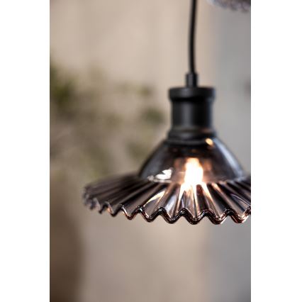 Markslöjd 108853 - Chandelier on a string NOVIA 3xE27/40W/230V black/smoky