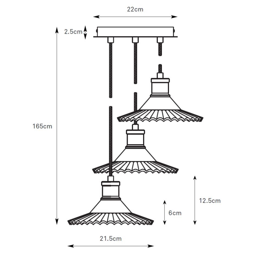 Markslöjd 108853 - Chandelier on a string NOVIA 3xE27/40W/230V black/smoky