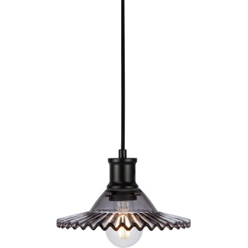 Markslöjd 108854 - Chandelier on a string NOVIA 1xE27/40W/230V black/smoky