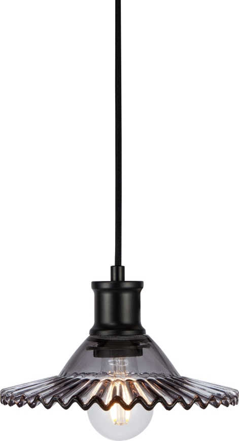 Markslöjd 108854 - Chandelier on a string NOVIA 1xE27/40W/230V black/smoky