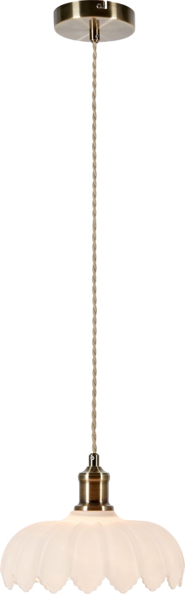 Markslöjd 108857 - Chandelier on a string KURAGE 1xE27/40W/230V brass/white