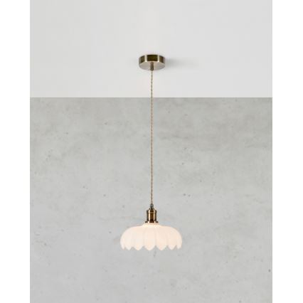 Markslöjd 108857 - Chandelier on a string KURAGE 1xE27/40W/230V brass/white
