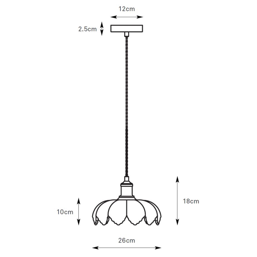 Markslöjd 108857 - Chandelier on a string KURAGE 1xE27/40W/230V brass/white