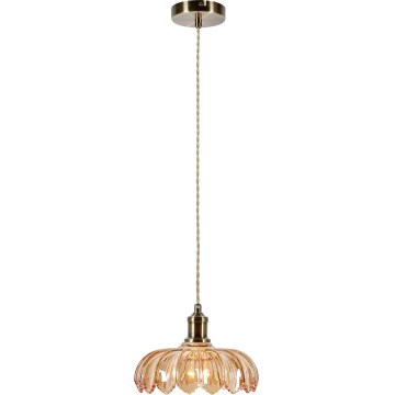 Markslöjd 108858 - Chandelier on a string KURAGE 1xE27/40W/230V brass/smoky beige