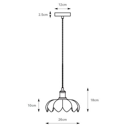 Markslöjd 108858 - Chandelier on a string KURAGE 1xE27/40W/230V brass/smoky beige