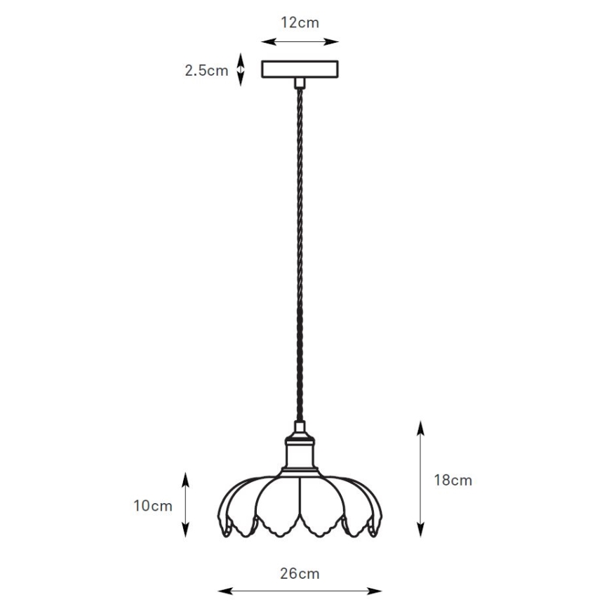 Markslöjd 108858 - Chandelier on a string KURAGE 1xE27/40W/230V brass/smoky beige