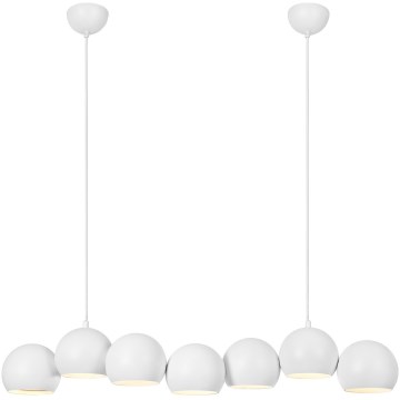 Markslöjd 108859 - Chandelier on a string CUPOLO 7xE14/40W/230V white