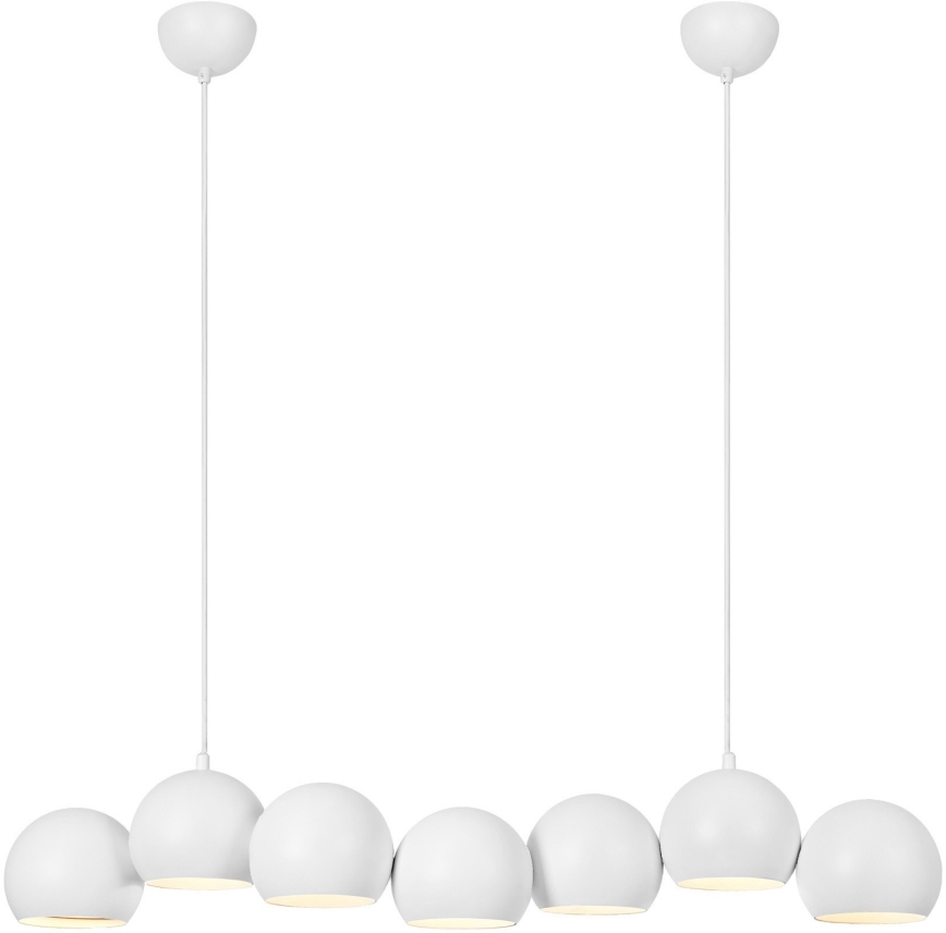 Markslöjd 108859 - Chandelier on a string CUPOLO 7xE14/40W/230V white