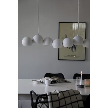 Markslöjd 108859 - Chandelier on a string CUPOLO 7xE14/40W/230V white