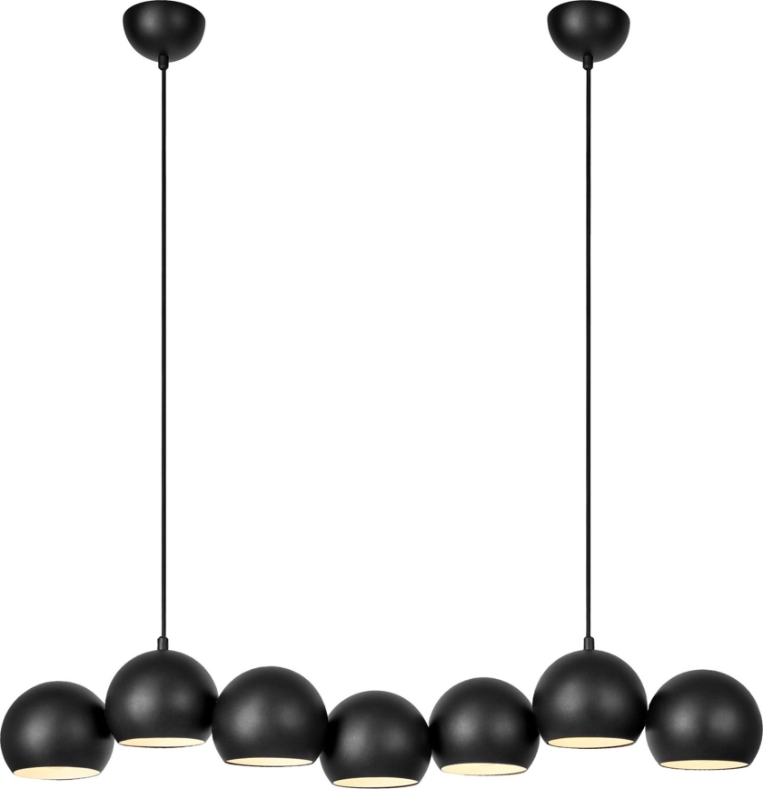 Markslöjd 108860 - Chandelier on a string CUPOLO 7xE14/40W/230V black