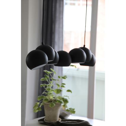 Markslöjd 108860 - Chandelier on a string CUPOLO 7xE14/40W/230V black