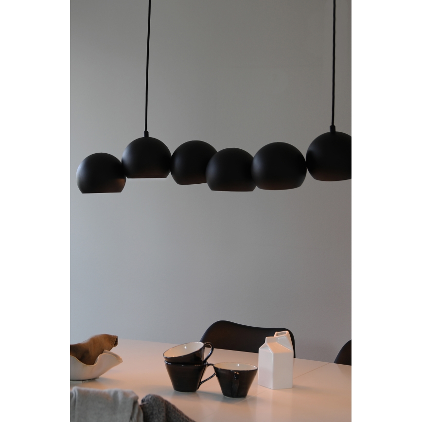 Markslöjd 108860 - Chandelier on a string CUPOLO 7xE14/40W/230V black
