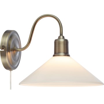 Markslöjd 108865 - Wall lamp VELA 1xE27/40W/230V brass/white