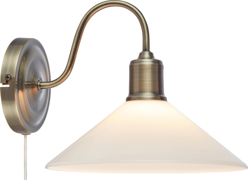 Markslöjd 108865 - Wall lamp VELA 1xE27/40W/230V brass/white