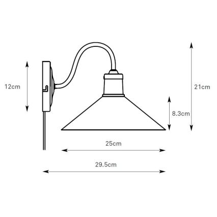 Markslöjd 108865 - Wall lamp VELA 1xE27/40W/230V brass/white