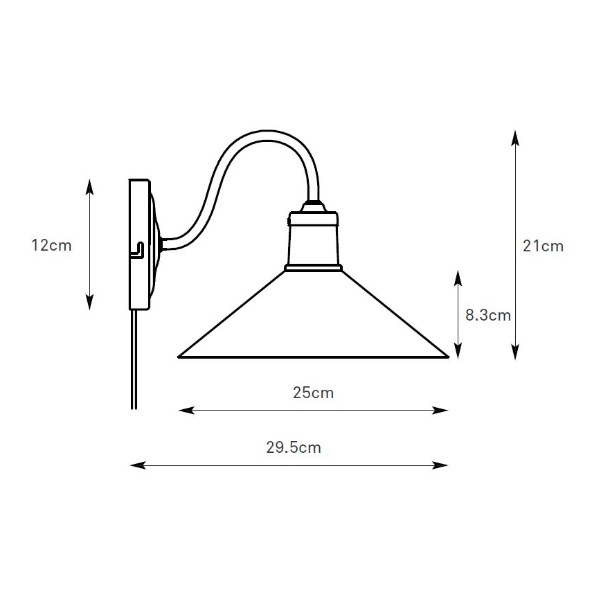 Markslöjd 108866 - Wall lamp VELA 1xE27/40W/230V brass/green