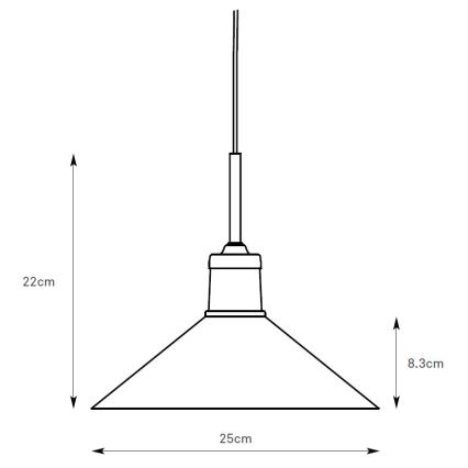 Markslöjd 108867 - Chandelier on a string VELA 1xE27/40W/230V brass/white