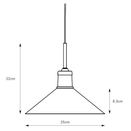 Markslöjd 108868 - Chandelier on a string VELA 1xE27/40W/230V brass/green