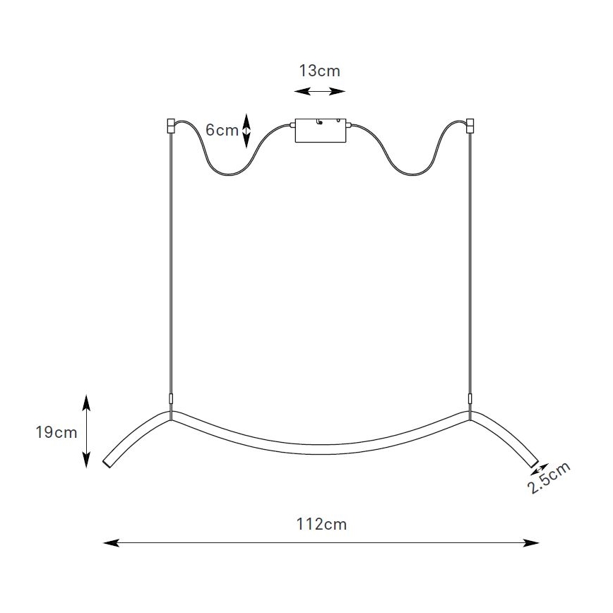 Markslöjd 108873 - MELT Dimmable LED Pendant Light on Cable, LED/13W/230V, Black