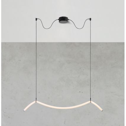 Markslöjd 108873 - MELT Dimmable LED Cable Pendant, 13W LED/230V, 112 cm, Black