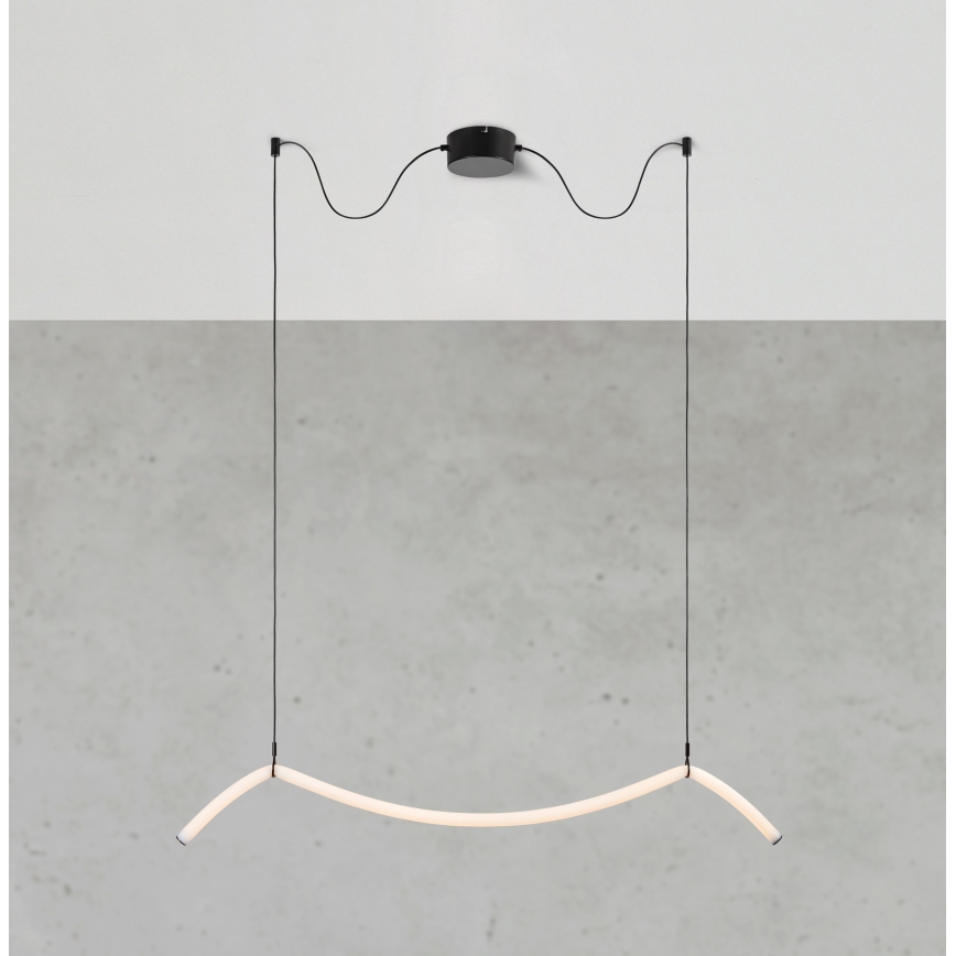 Markslöjd 108873 - MELT Dimmable LED Cable Pendant, 13W LED/230V, 112 cm, Black