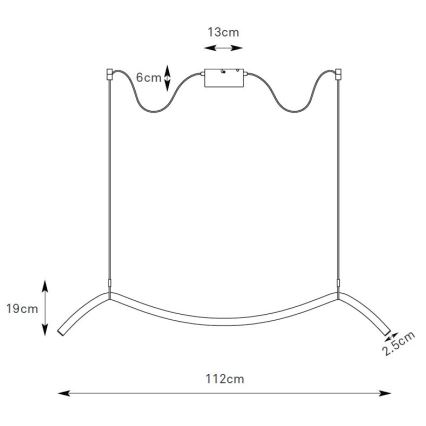 Markslöjd 108873 - MELT Dimmable LED Cable Pendant, 13W LED/230V, 112 cm, Black