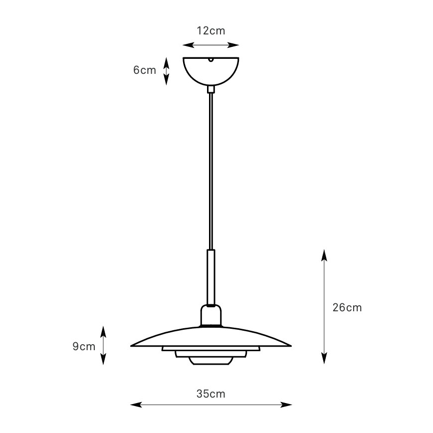 Markslöjd 108874 - PINY cable-suspended pendant light 1x E27 / 60W / 230V, Ø 35 cm, white