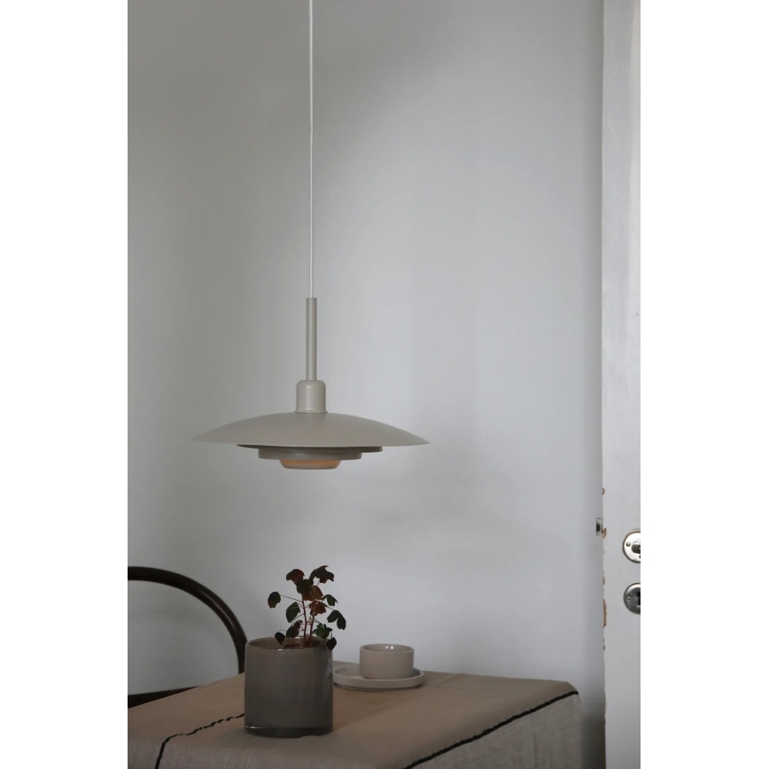 Markslöjd 108875 - PINY cable-hung pendant light 1xE27/60W/230V, Ø 35 cm, beige