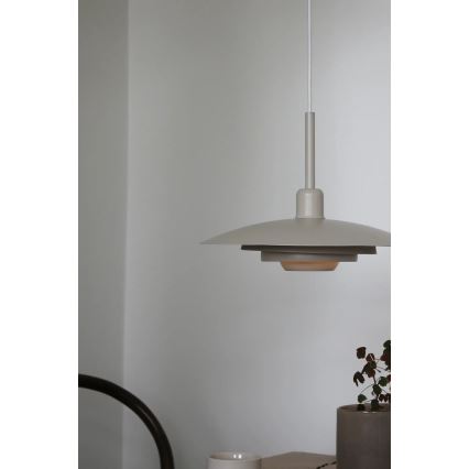 Markslöjd 108875 - PINY cable-hung pendant light 1xE27/60W/230V, Ø 35 cm, beige