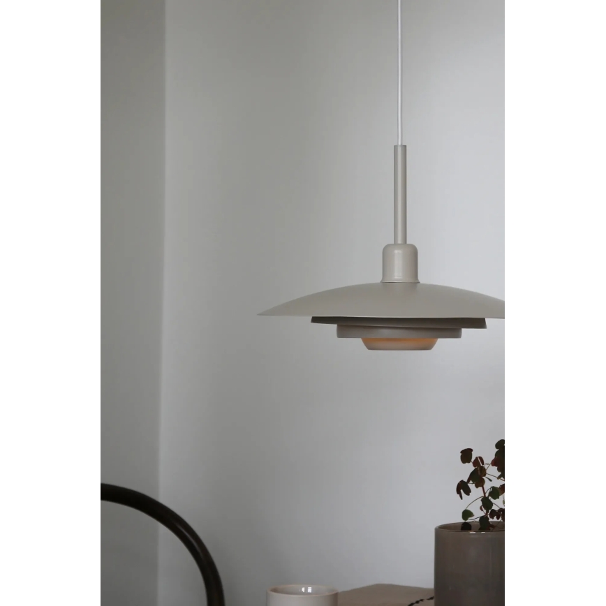 Markslöjd 108875 - PINY cable-hung pendant light 1xE27/60W/230V, Ø 35 cm, beige