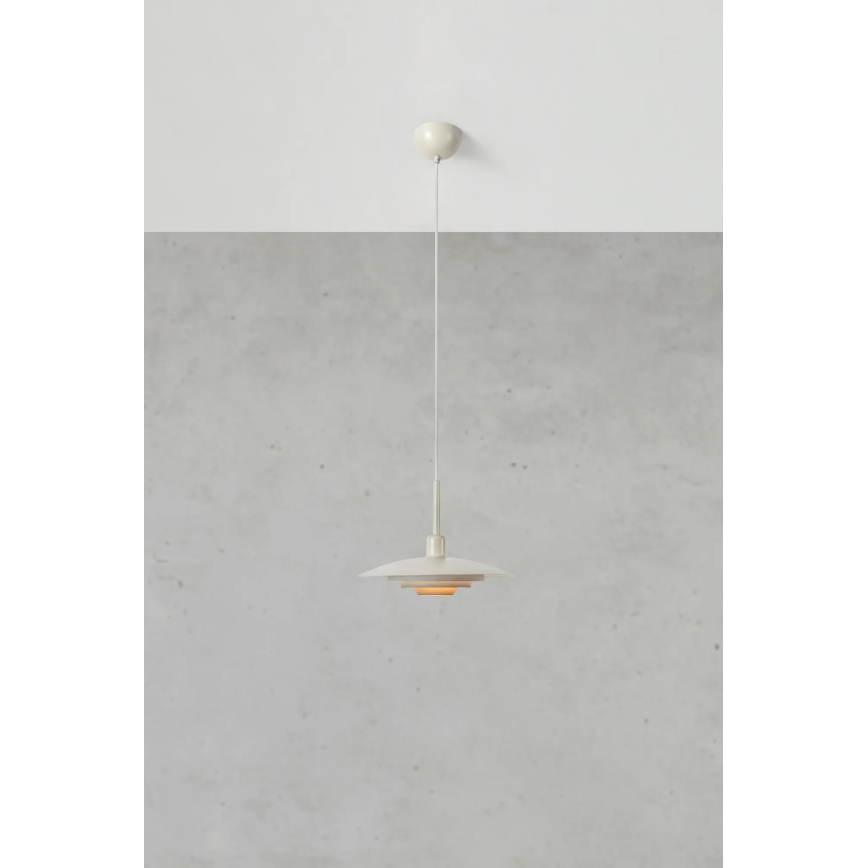 Markslöjd 108875 - PINY cable-hung pendant light 1xE27/60W/230V, Ø 35 cm, beige