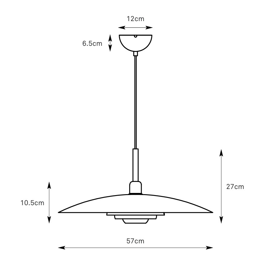 Markslöjd 108877 - PINY Cable Pendant 1xE27/60W/230V, Ø 57 cm, Beige
