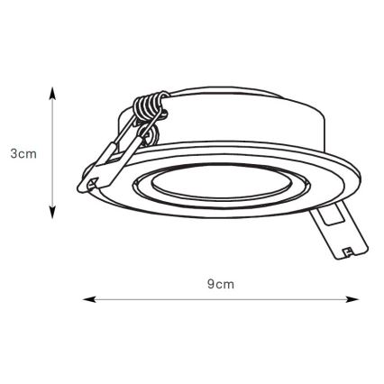 Markslöjd 108885 - LED Dimmable Bathroom Recessed Downlight PLUTO LED/4,9W/230V CRI 90 IP44 white