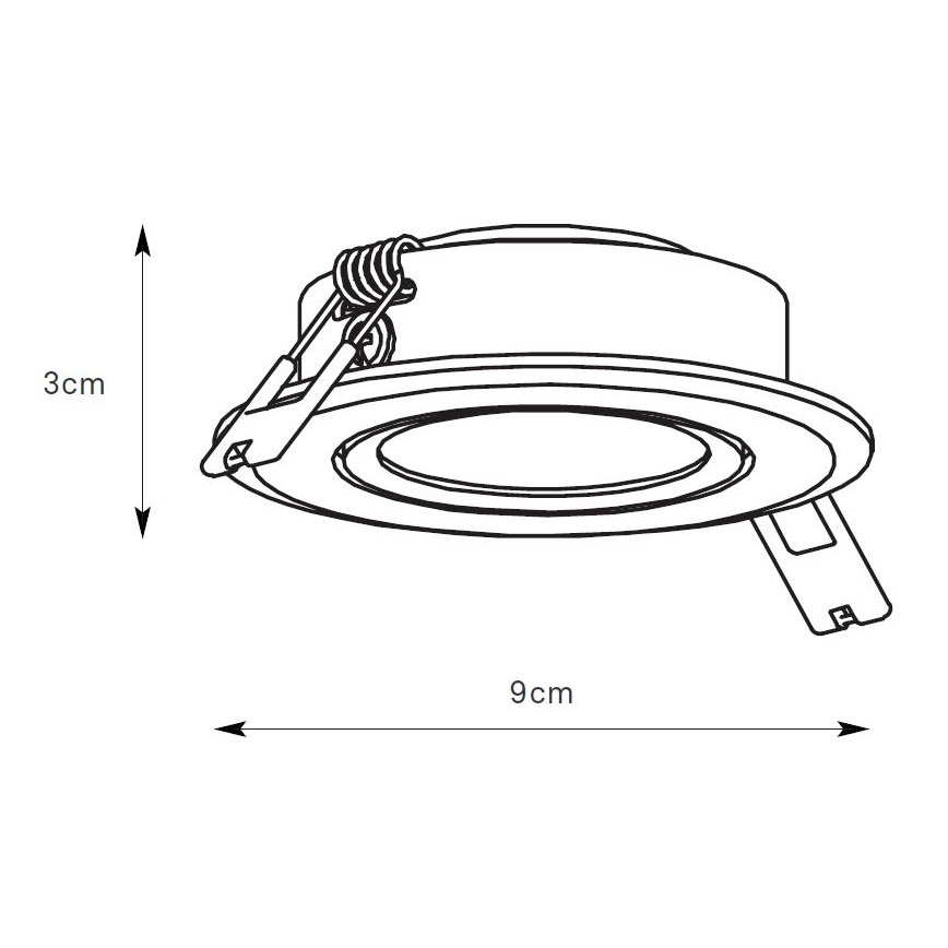 Markslöjd 108885 - LED Dimmable Bathroom Recessed Downlight PLUTO LED/4,9W/230V CRI 90 IP44 white