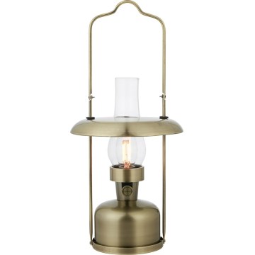 Markslöjd 108894 - FANOS Dimmable LED Rechargeable Outdoor Table Lamp, 2.5W/3.7V, 4000 mAh, IP44, Brass